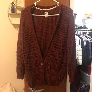 Roxy Maroon Cardigan